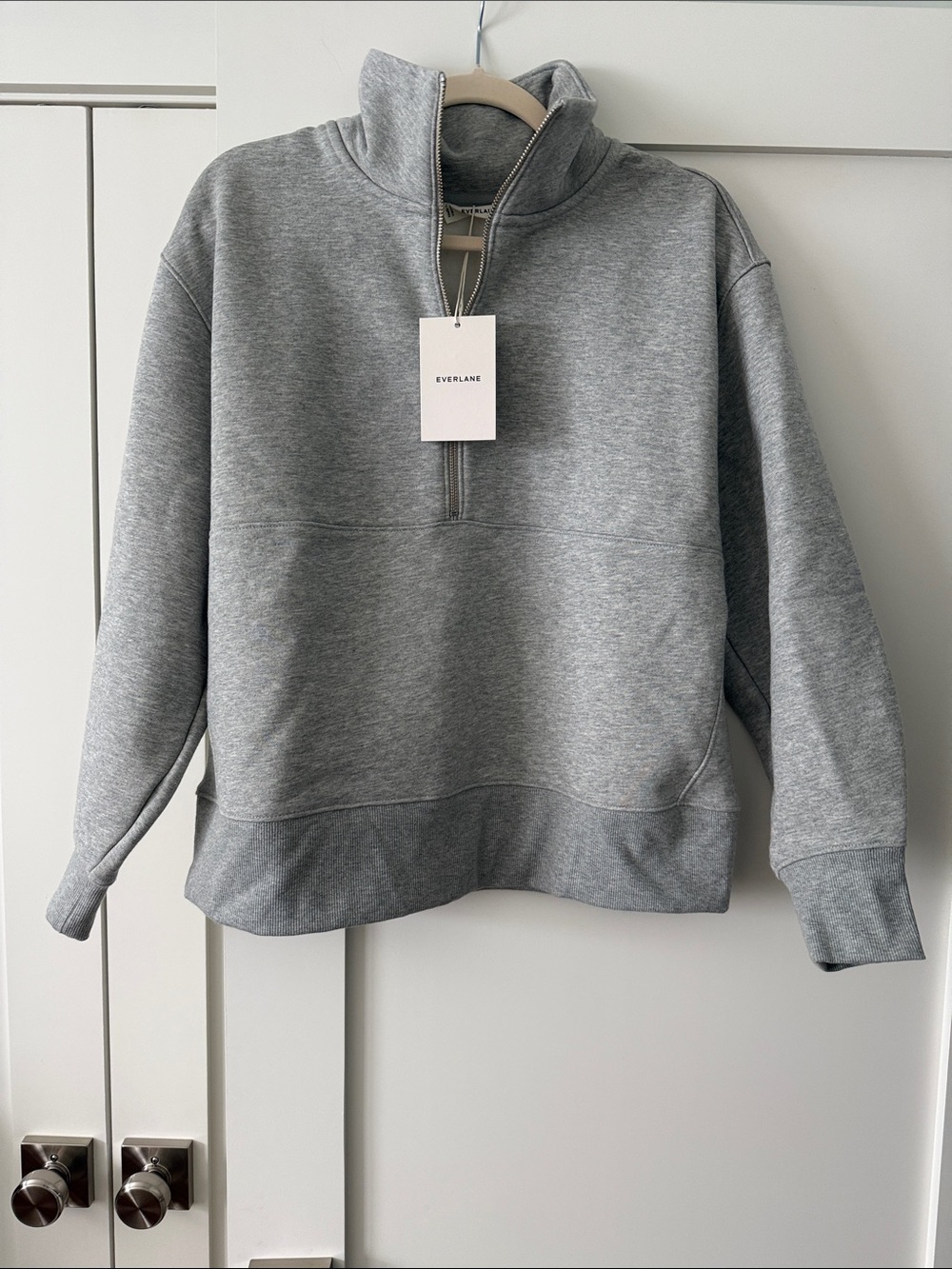 Everlane Gray Quarter-Zip Sweatshirt
